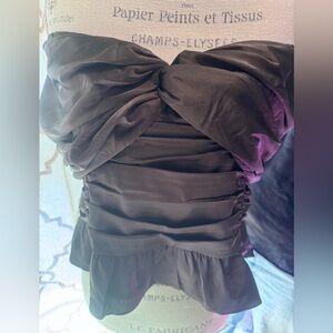 EXPRESS Brown Strapless Top